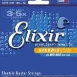 Elixir Electric Nanoweb Super Light Electric Guitar Strings 9-42