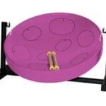 Panyard Jumbie Jam Table Top Steel Drum w/ Stand, Mallets, Pink