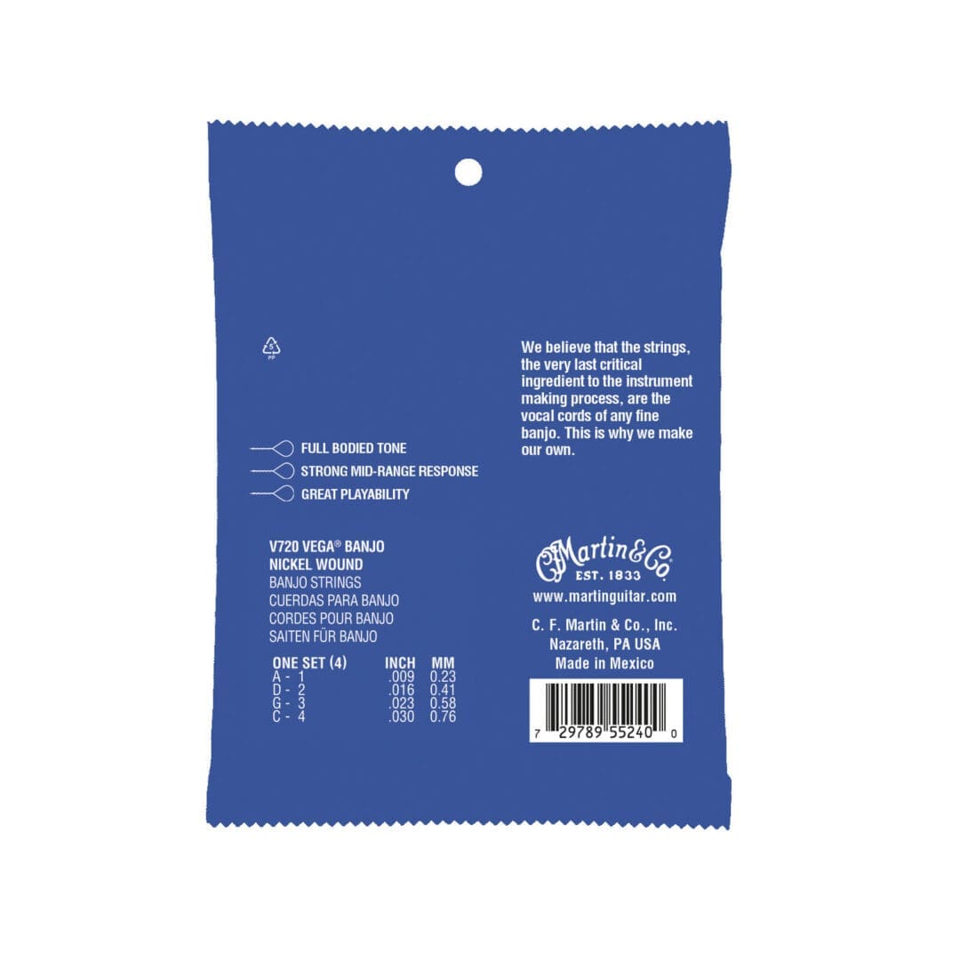 Martin Vega® Banjo Strings Nickel V720 $3.99 - Image 2