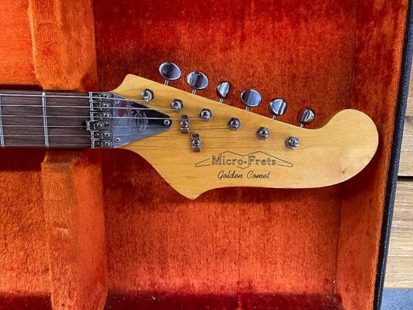 Micro-Frets Golden Comet 1970 Vintage Electric Guitar- Walnut with Original Hard Shell Microfrets - Image 17