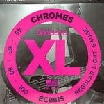 D’Addario ECB81S Chromes Short Scale Light Bass Guitar Strings 45-100