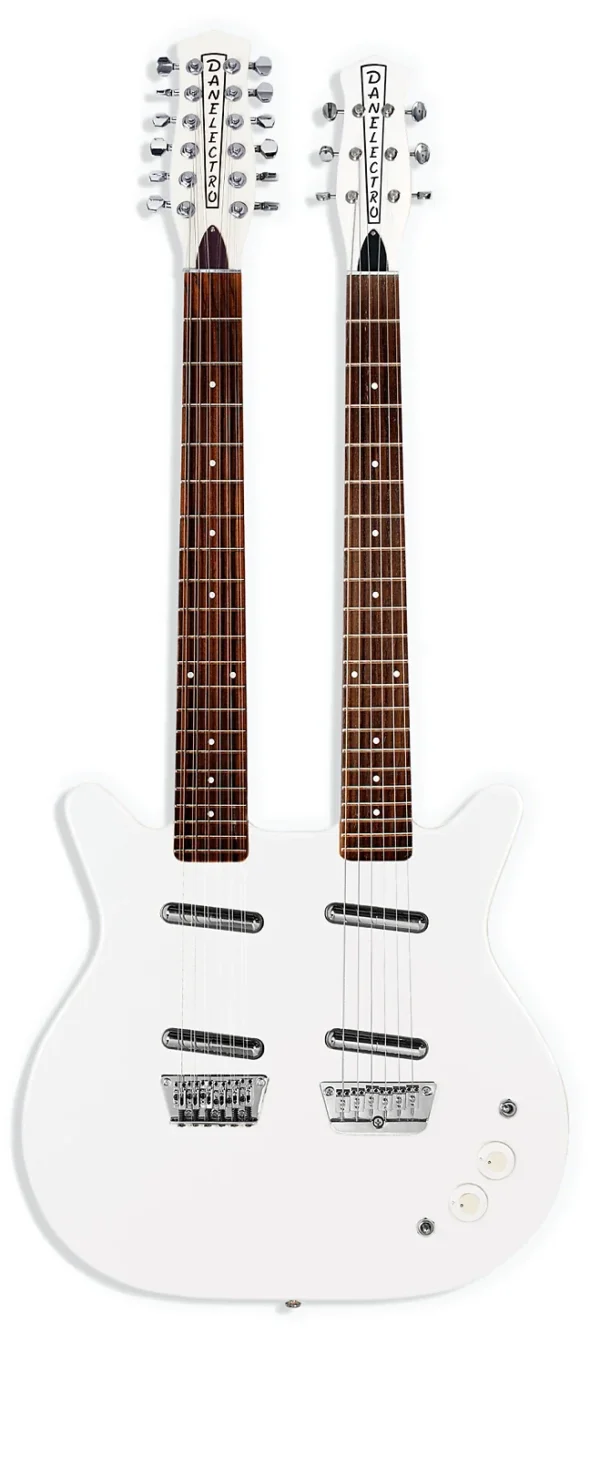 Danelectro 6-string - 12-string Double-neck Guitar White Pearl Brand New $899.99 + $100 Shipping