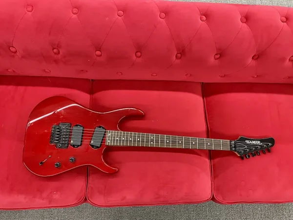 Hamer USA Diablo Electric Guitar 1990s - Transparent Red with Lace Sensors - Image 15