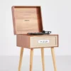 Crosley Rohe Record Player with 3-Speed Bluetooth in/Out Vinyl Record Player Turntable with Built-in Speakers and Detachable Legs - Natural