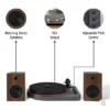 Crosley T-160 Shelf System Turntable and Speakers - Walnut - Image 3