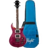 Flight Vanguard Solid Body Electric Ukulele - Trans Purple - With Bag $379