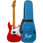 Flight Pathfinder Baritone Electric Ukulele – Red