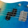 Flight Mini Bass (TBL) Solid Body With Gig Bag - Transparent Blue - Image 5