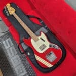 Fender Pawn Shop Mustang Bass 2013 – 2014 – Candy Apple Red with Racing Stripe