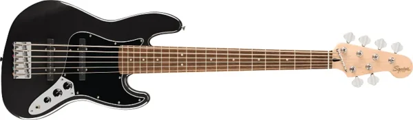 Squier Affinity Series Jazz Bass VI 6-String Bass - Black Metallic - Image 3