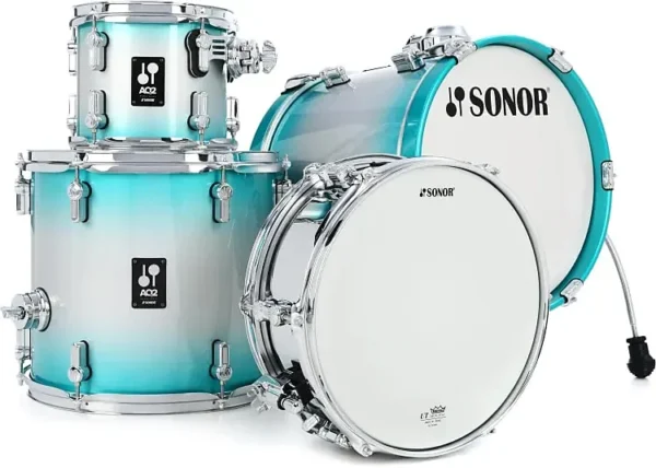 Sonor AQ2 Martini 4-piece Shell Pack with Snare - Aqua Silver Burst