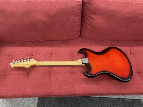 Kingston / Teisco "Hound Dog Taylor" Three Pickup Electric Guitar 1960's - Redburst - Image 17