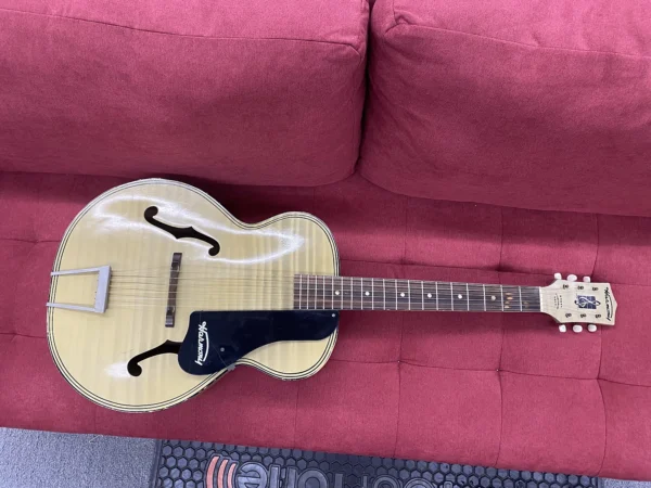 Harmony H1214 Archtone Acoustic Archtop Guitar 1950's - Blond with Faux Flame