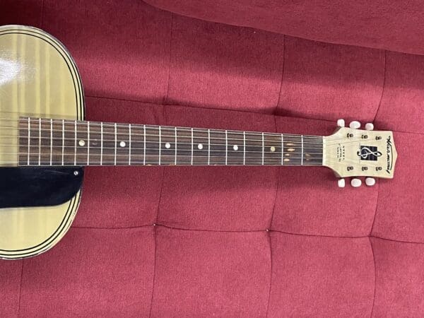 Harmony H1214 Archtone Acoustic Archtop Guitar 1950's - Blond with Faux Flame - Image 10
