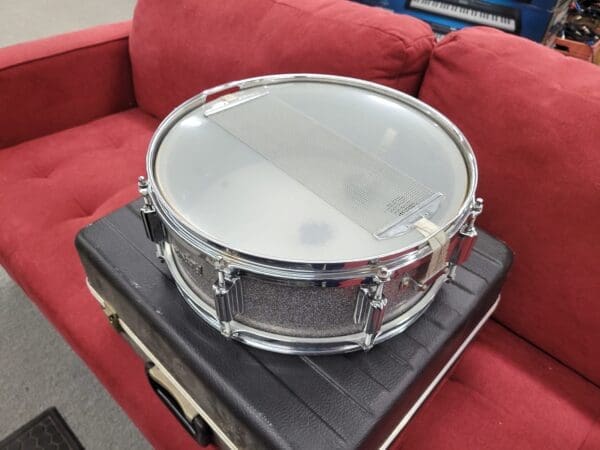 Rogers Tower 5x14" 8-Lug Wood Snare Drum with Case - Silver Sparkle Pearl - Image 9