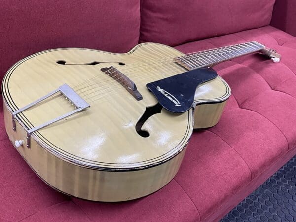 Harmony H1214 Archtone Acoustic Archtop Guitar 1950's - Blond with Faux Flame - Image 17
