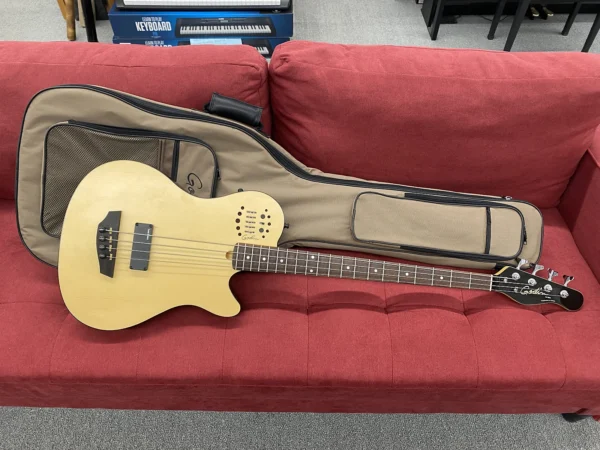 Godin A4 Ultra Semi-Acoustic Fretted Bass Guitar with Midi pickup - Natural - Image 4