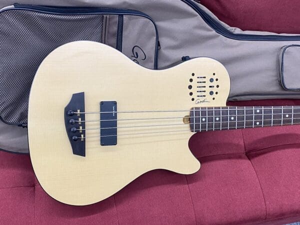 Godin A4 Ultra Semi-Acoustic Fretted Bass Guitar with Midi pickup - Natural - Image 3