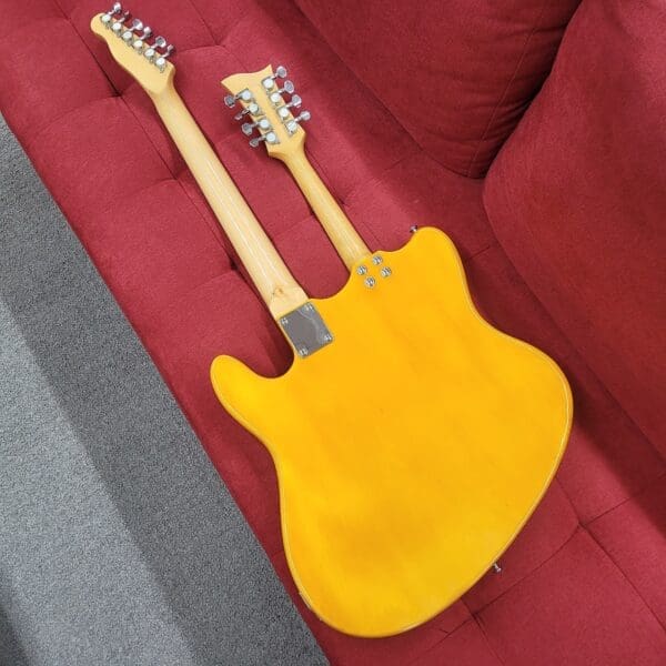 K Double Neck Electric Mandolin/Guitar Offset T-Style - Butterscotch - Image 6