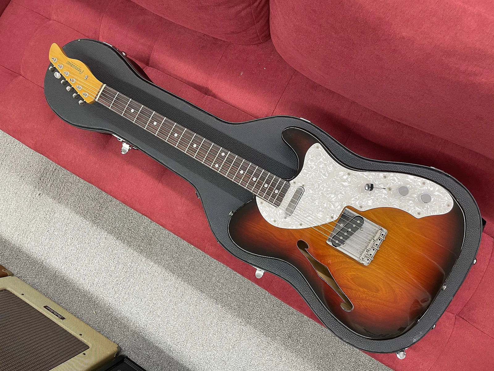 Fernandes TE-3 Thinline T-style Made in Japan 1994 - 3 Tone Sunburst w/ case