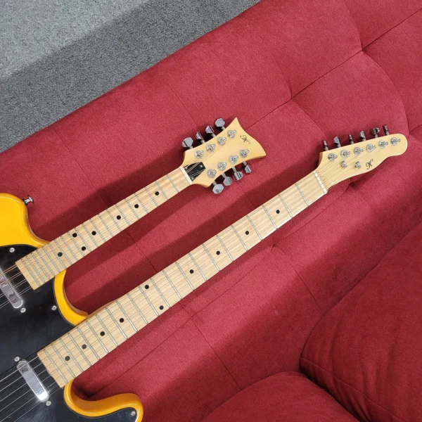 K Double Neck Electric Mandolin/Guitar Offset T-Style - Butterscotch - Image 13