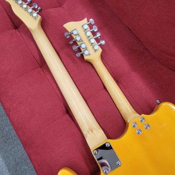 K Double Neck Electric Mandolin/Guitar Offset T-Style - Butterscotch - Image 4