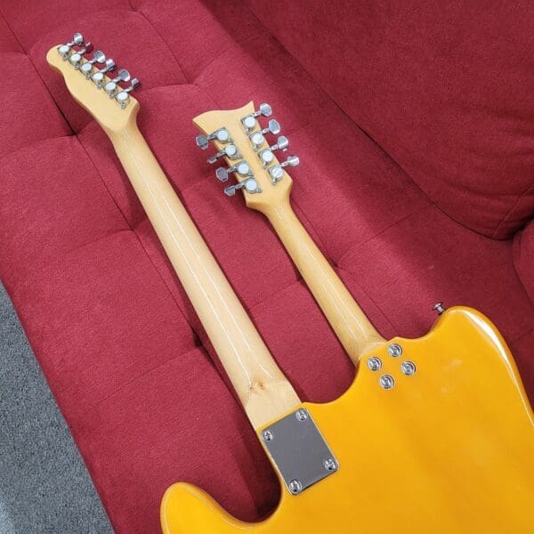 K Double Neck Electric Mandolin/Guitar Offset T-Style - Butterscotch - Image 3