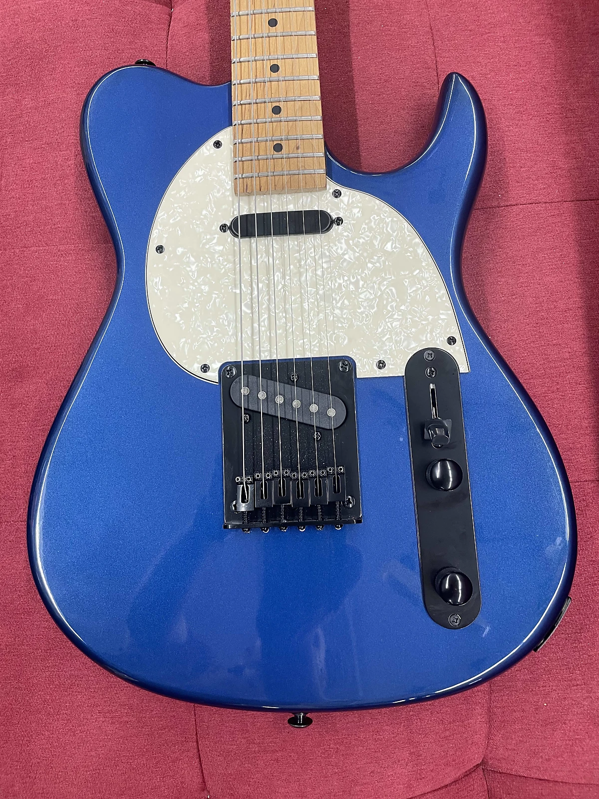 Grote T-style Electric Guitar - Metallic Blue - Image 8