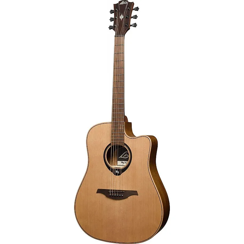 Lag HyVibe H2 HV10DCE Dreadnought Acoustic-Electric with Built in FX/Looper - Natural