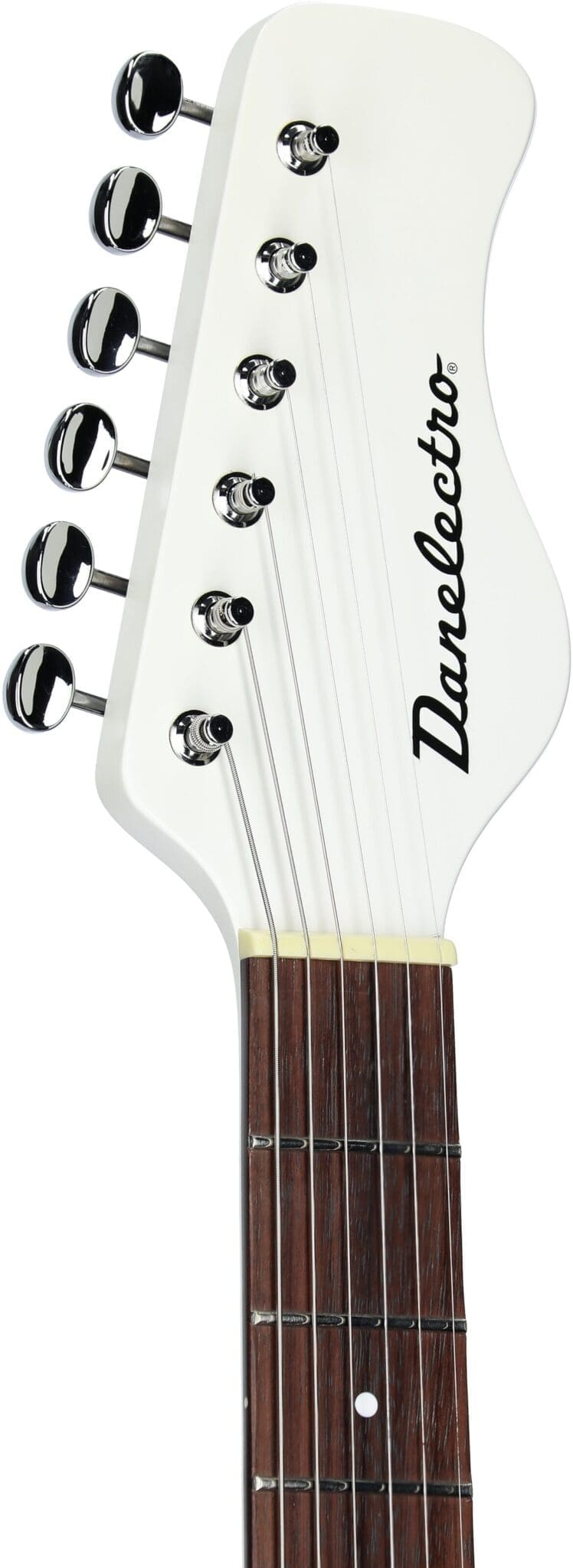 Danelectro Coral Electric Sitar Guitar - White Crackle - Image 5