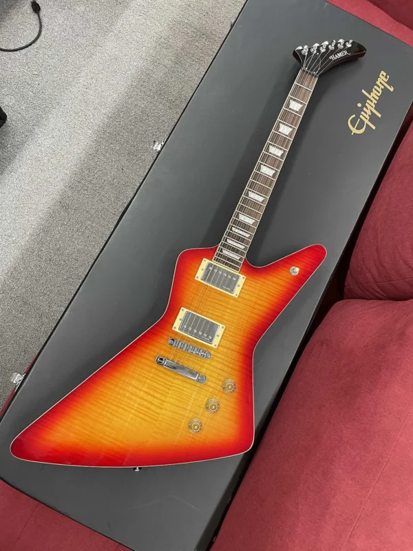 Hamer Standard "Lawsuit" X-style Guitar - Cherry Sunburst W/ Case - Image 3