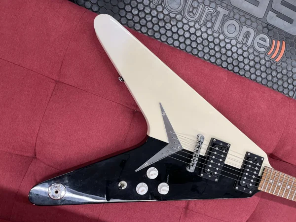 Dean Michael Schenker V Bolt-On Standard Guitar MS STD - White and Black - Image 3
