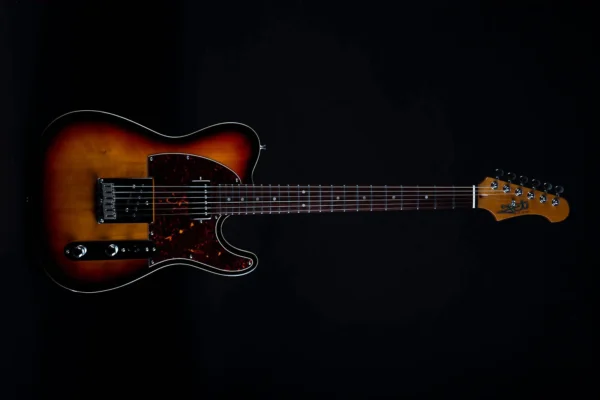 JET JT-350 Sunburst JT350 electric T style guitar with binding and locking tuners - Image 3
