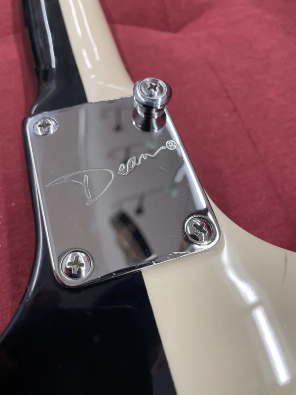 Dean Michael Schenker V Bolt-On Standard Guitar MS STD - White and Black - Image 13