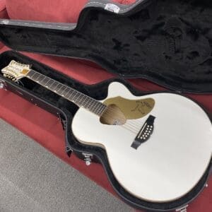 Gretsch G5022CWFE-12 Rancher Falcon Jumbo 12-String Cutaway Acoustic-Electric Guitar - White w/ Hard Case