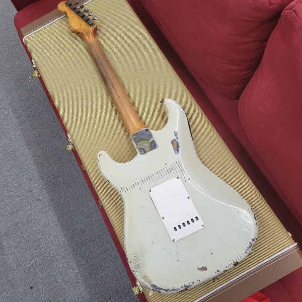 Fender Stratocaster with Slab Board Old Old Old Refin 1960 - Aged White - Image 20