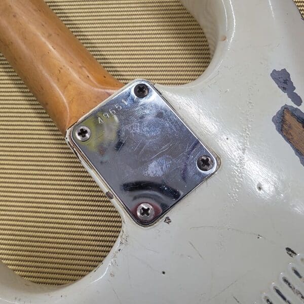 Fender Stratocaster with Slab Board Old Old Old Refin 1960 - Aged White - Image 18