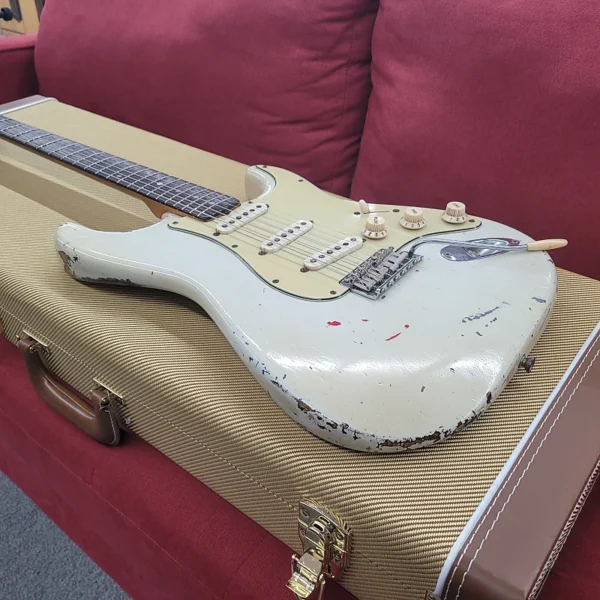 Fender Stratocaster with Slab Board Old Old Old Refin 1960 - Aged White - Image 22
