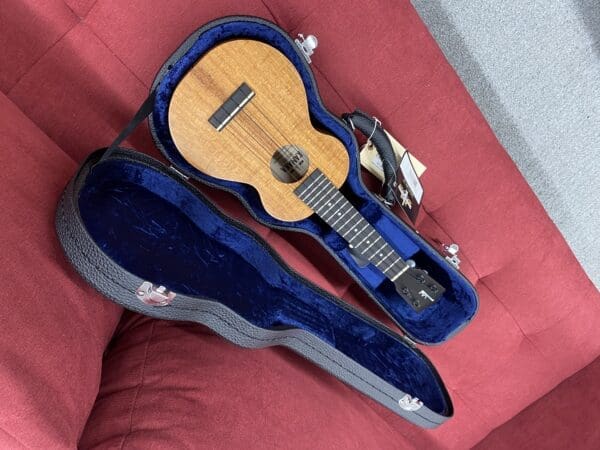 Kamaka HF-1 Soprano Ukulele with Full Ebony Package, MOP inlay, Koa Medium Curl Upgrade w/ Case - Image 6