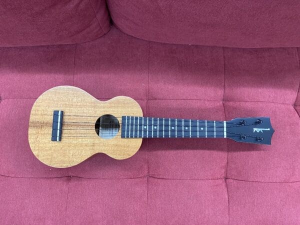 Kamaka HF-1 Soprano Ukulele with Full Ebony Package, MOP inlay, Koa Medium Curl Upgrade w/ Case - Image 5