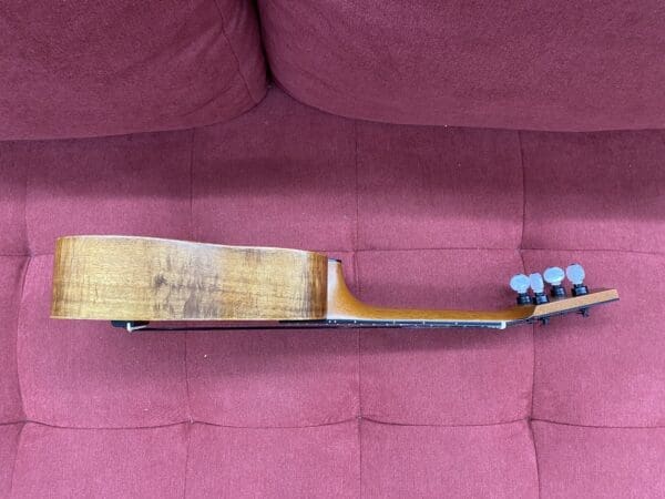 Kamaka HF-1 Soprano Ukulele with Full Ebony Package, MOP inlay, Koa Medium Curl Upgrade w/ Case - Image 12