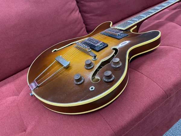 Standel Model 520-S Semi-Hollow Electric Guitar 1960's - Sunburst - Image 2