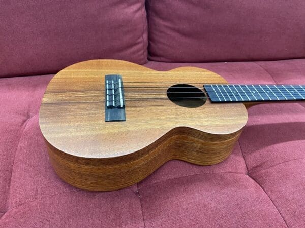Kamaka HF-3i Custom Tenor Ukulele with Ebony Package and Mother of Pearl Inlay - Natural w/ Case - Image 5