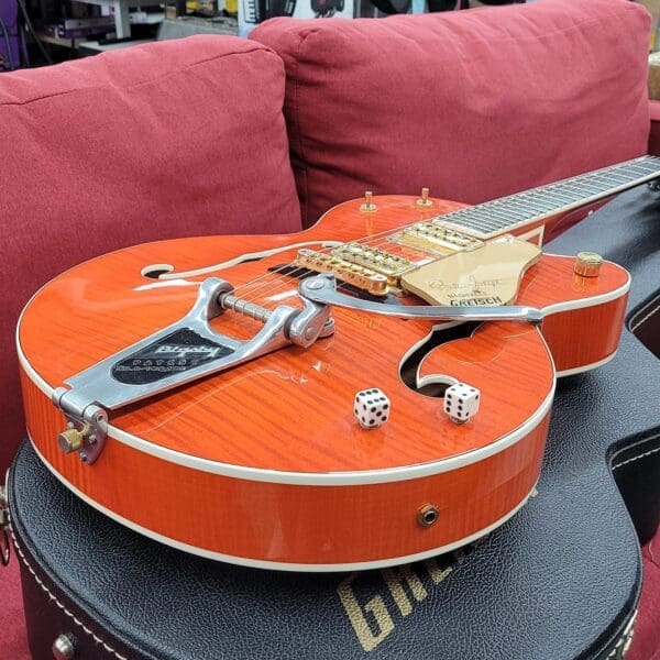 Gretsch G6120SSU Brian Setzer 1998 with Case- Orange - Image 8