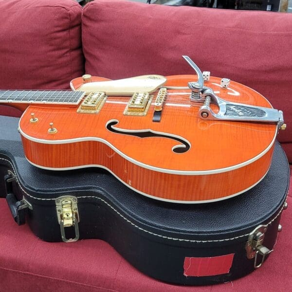 Gretsch G6120SSU Brian Setzer 1998 with Case- Orange - Image 11