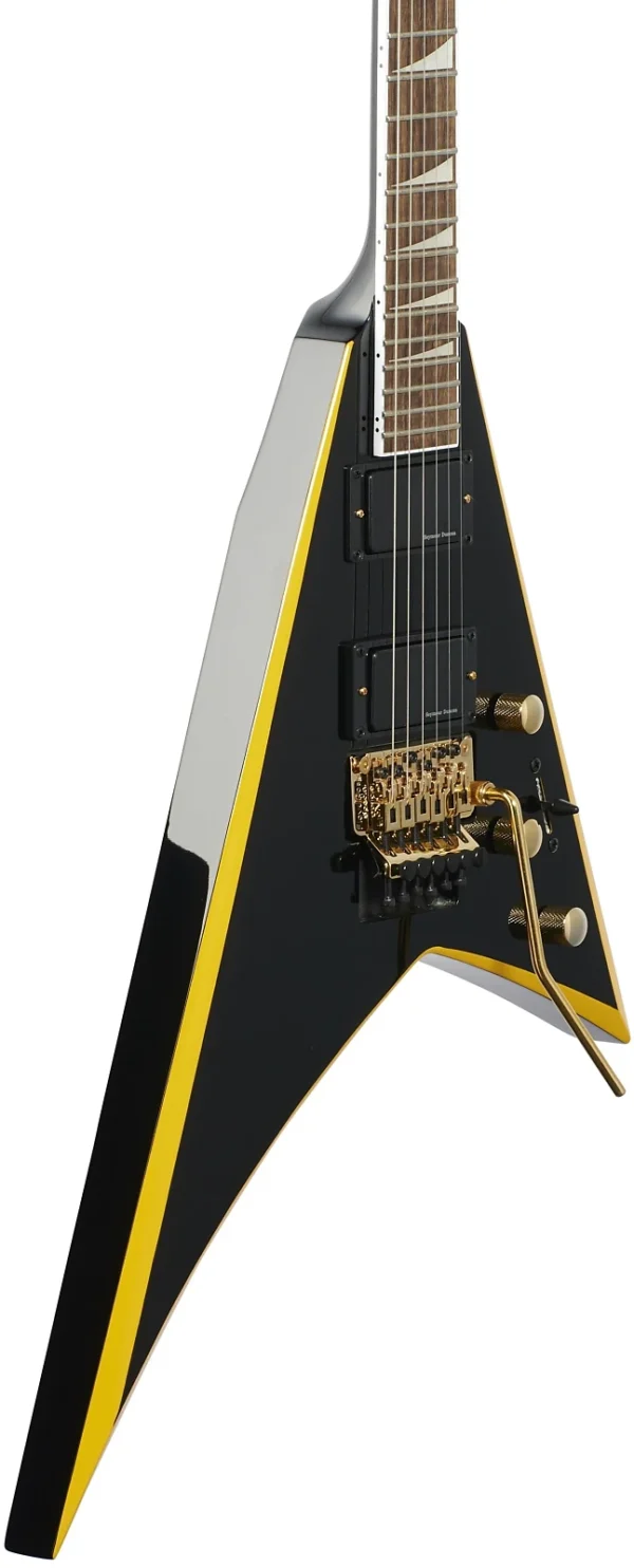 Jackson X Series Rhoads RRX24 Electric Guitar - Black with Yellow Bevel - Image 5