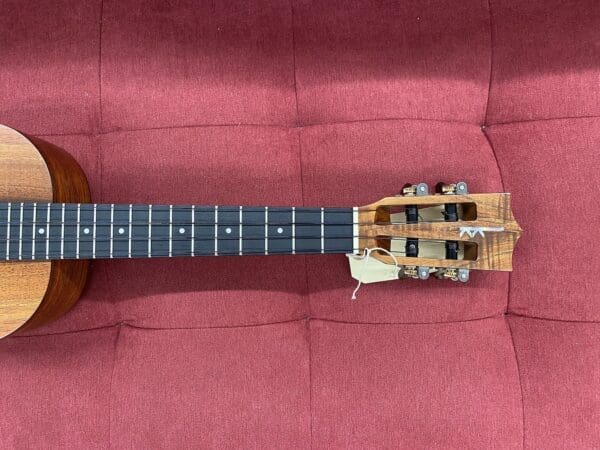 Kamaka HF-3i Custom Tenor Ukulele with Ebony Package and Mother of Pearl Inlay - Natural w/ Case - Image 11