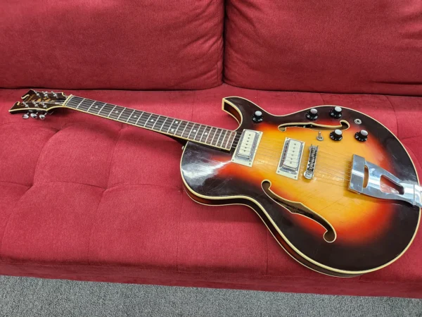 Standel 430-s 1960s - Sunburst rare semi hollow body guitar with case - Image 6