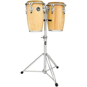 LP 8" and 9" Junior Conga Set Compact and vocal congas with a stand.