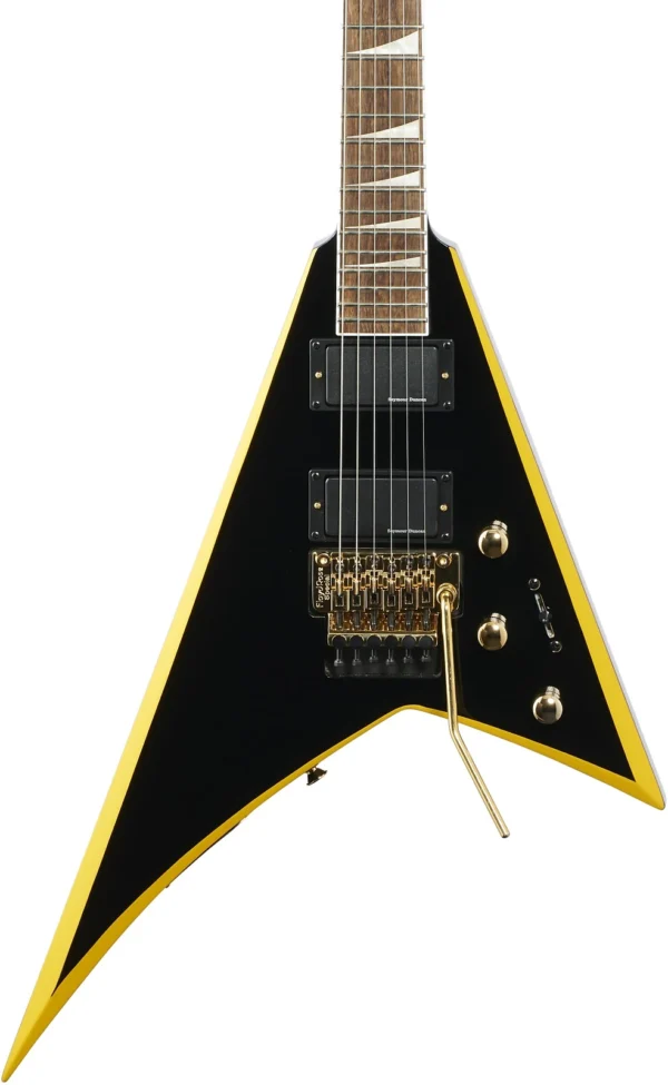 Jackson X Series Rhoads RRX24 Electric Guitar - Black with Yellow Bevel - Image 2